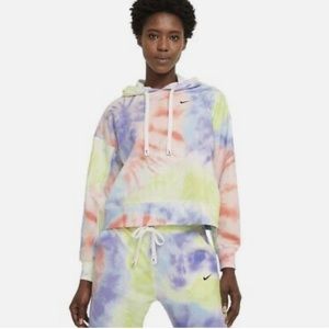 Nike Tie dye sweat suit- crop top hoodie